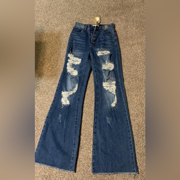 Vibrant miu button up jeans no stretch - Picture 1 of 2